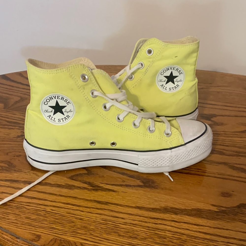 Converse High Top Sneakers - Bright Yellow Canvas